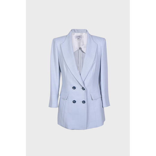 圣三利女装 双排扣收腰款七分袖纯色商务西服外套SL2012125 商品图5