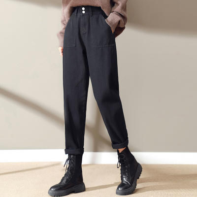 裁缝学苑 AG110高腰直筒女裤萝卜裤哈伦老爹裤子纸样打版裁剪图纸 商品图1