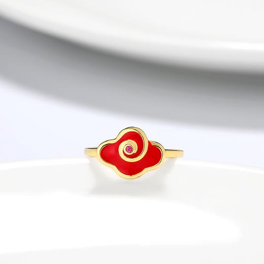 【采购专享】宫里的世界 如意元宝银镀金戒指 商品图2