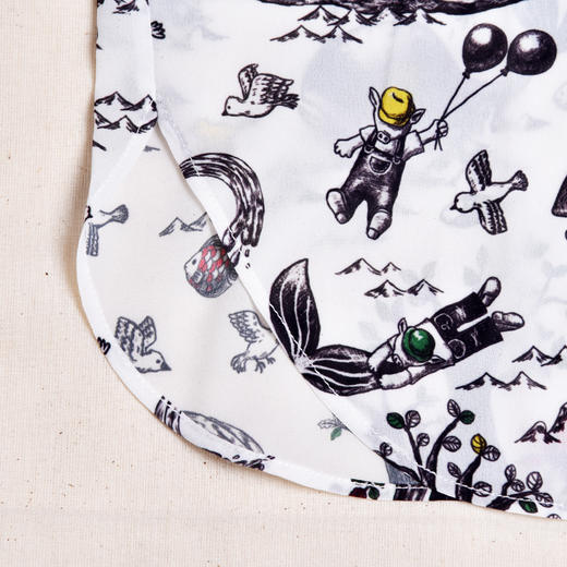 圣三利女装  时尚运动趣味雪纺印花Polo上衣SL2012133 商品图3