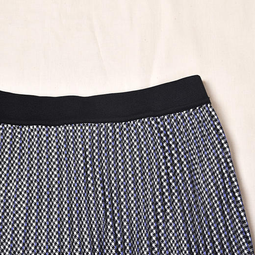 SAINT L’UCK/圣媛女装 新品时尚优雅中长款千鸟格纹压褶半身裙SA319B62 商品图2