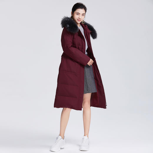 SAINT L’UCK/圣媛专柜正品冬季中长款纯色连帽羽绒服SA419S57 商品图3