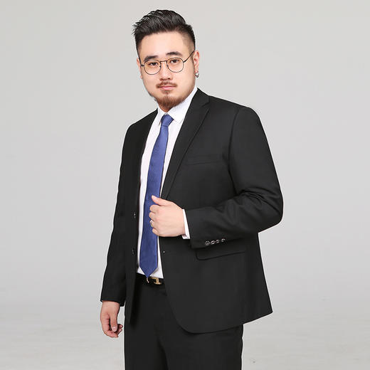 【新升级】【DJ】大依优型大码男士西服套装结婚新郎加肥加大号商务休闲西装三件套 商品图1