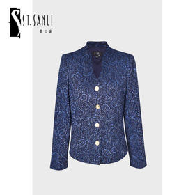 圣三利女装 新款中国风纹理提花修身款上衣外套SL2032135
