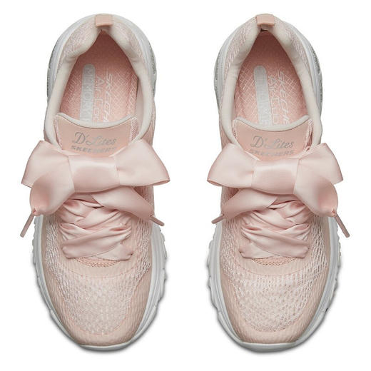 skechers斯凯奇女鞋甜美丝带鞋带熊猫鞋透气老爹鞋66666196