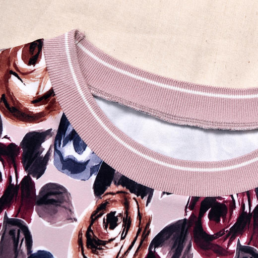 SAINT L’UCK/圣媛女装 新款轻薄空气层圆领玫瑰印花上衣圆领衫SA120V16 商品图2