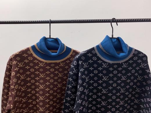 点此购买lv男女高领满印针织毛衣表167285