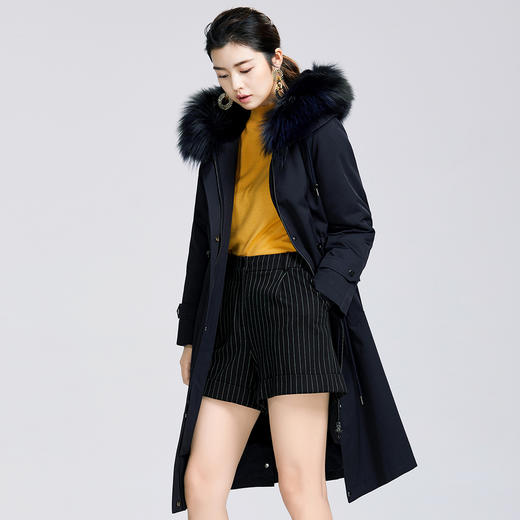 SAINT L’UCK/圣媛正品可拆卸兔毛内胆狐狸毛领派克服SA419Q54 商品图1