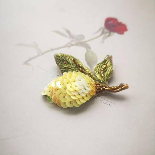 【云端刺绣】柠檬立体法式珠绣