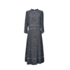 圣三利女装 新款气质优雅长款收腰弹力针织格子连衣裙SL2037113 商品缩略图4