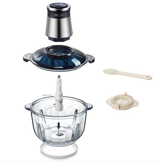 【家用电器】小熊*切碎机家用绞肉机切菜机双档2.5升玻璃容器QSJ-C04B1 商品图2