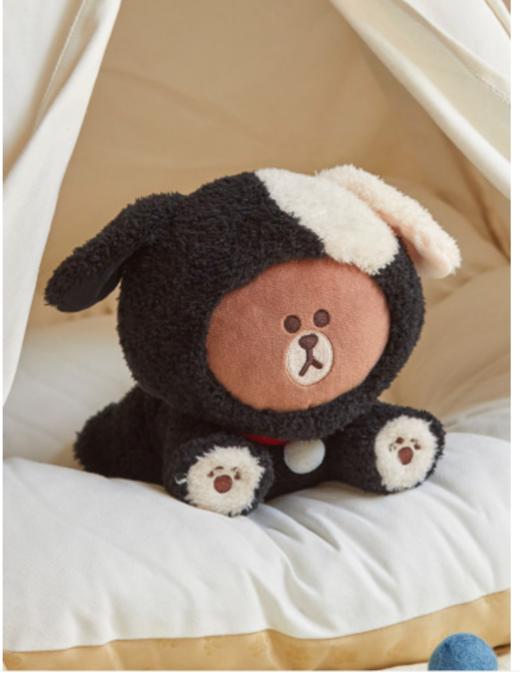 韩国linefriends线友小狗棕金站立玩偶linefriends可爱