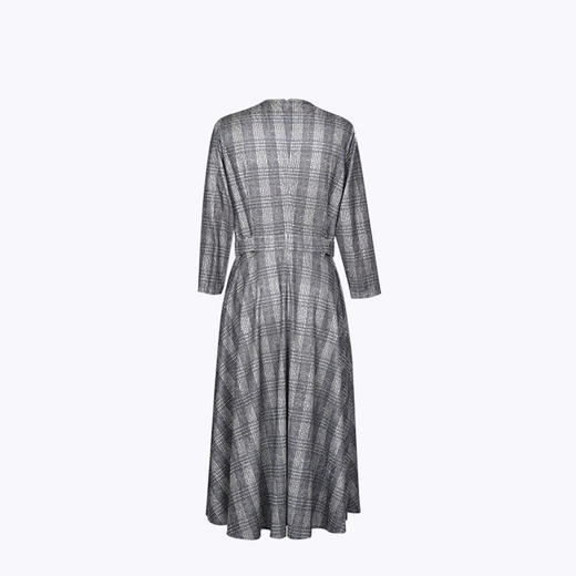 SAINT L’UCK/圣媛女装春季新款中长款V领格子连衣裙SA120L14 商品图5