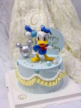 #复古风# 迪士尼唐老鸭  忌廉蛋糕（默认自提，收费配送请联系客服）