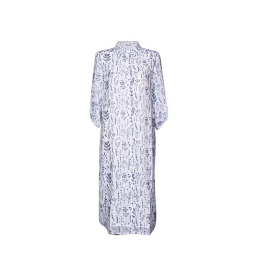 圣三利女装 轻薄中长款泡泡袖雪纺印花衬衫式连衣裙SL2027141 商品图4