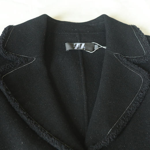 佐尔美秋冬新款气质中长款韩版修身显瘦羊毛双面呢大衣E94SM03 商品图1