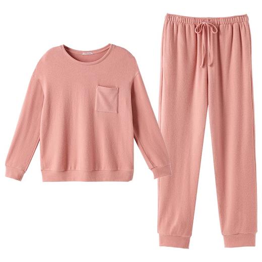 HSIA遐 睡衣女春秋新款磨毛长袖宽松休闲运动风可外穿家居服套装 商品图3