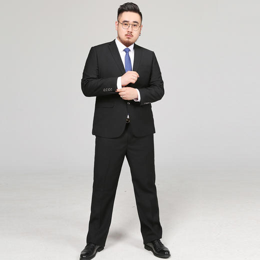 【新升级】【DJ】大依优型大码男士西服套装结婚新郎加肥加大号商务休闲西装三件套 商品图2