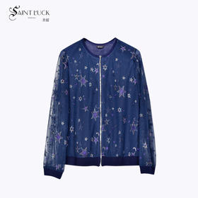 SAINT L’UCK/圣媛女装夏季网眼镂空刺绣上衣SA220A15