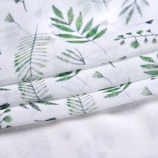 圣三利女装 超仙中长款树叶印花圆领雪纺连衣裙SL2027241 商品图3