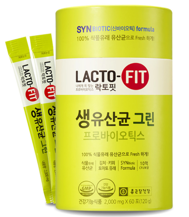 韩国钟根堂 乳酸菌益生菌绿色Lacto-Fit Probiotics Green 60条JPY带授权招加盟代理