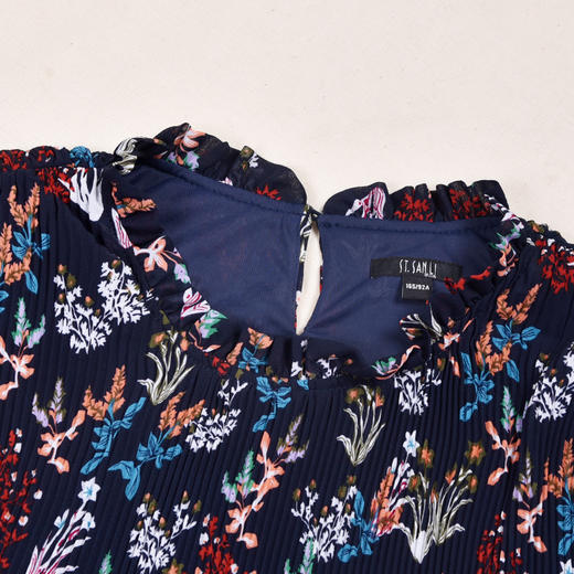 圣三利女装印花皱褶连衣裙SL1937104 商品图2