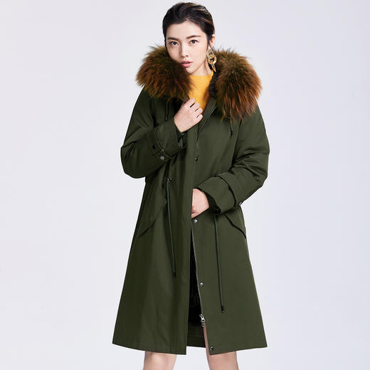 SAINT L’UCK/圣媛女装可拆卸兔毛内胆貉子毛领派克服SA419Q52 商品图2