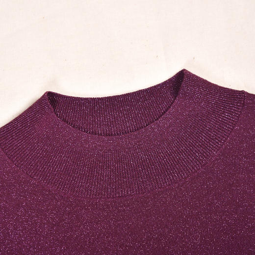 圣三利女装 优雅闪光丝半高领羊毛针织衫SL1938001 商品图2