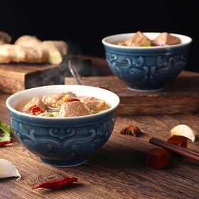 【碗具】牛势饭碗 320ml  6只装/2只装