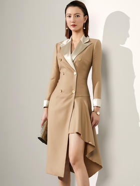 刚柔并济-J20384559A  装新款通勤修身女士气质时尚名媛长袖职场包臀连衣裙 J20384559A颈袖添香