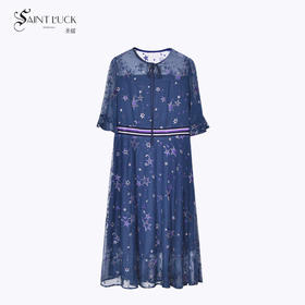 SAINT L’UCK/圣媛女装夏季新款镂空刺绣连衣裙SA220L15