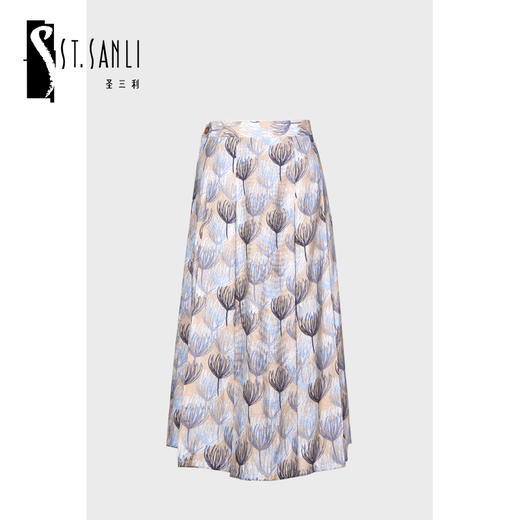 圣三利女装 新款优雅印花中长款半身裙SL2015119 商品图0