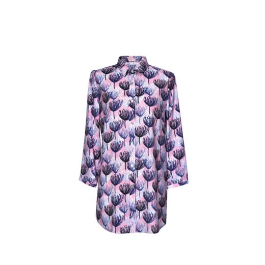 圣三利女装 新款优雅印花中长款印花衬衫SL2014119 商品图4