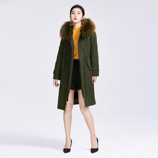 SAINT L’UCK/圣媛女装可拆卸兔毛内胆貉子毛领派克服SA419Q52 商品图4