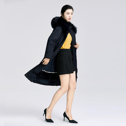 SAINT L’UCK/圣媛正品可拆卸兔毛内胆狐狸毛领派克服SA419Q54 商品图3