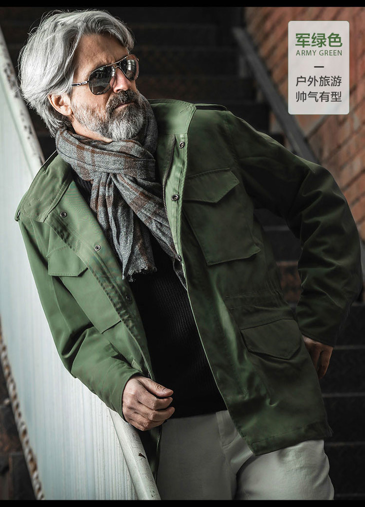 【龙牙】m65战地风衣 军迷勤务修身战术服m65风衣春秋外套