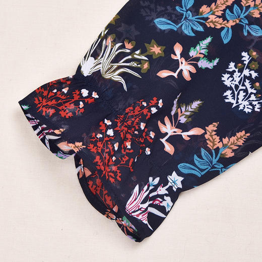 圣三利女装印花皱褶连衣裙SL1937104 商品图3