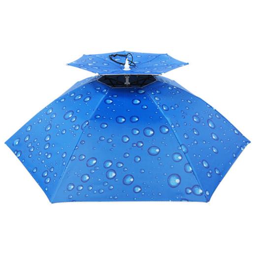 摄影人必备之-斗篷式卡子帽子 成人帽头万向多功能固定器雨伞 商品图4