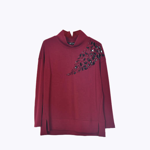 SAINT L’UCK/圣媛女装秋季高领纯色休闲上衣SA319V07 商品图7