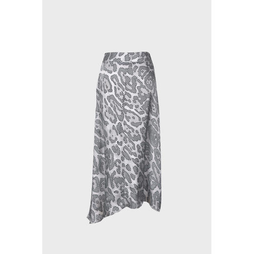 圣三利女装 新品豹纹印花不规则下摆优雅迷笛裙SL2015128 商品图1