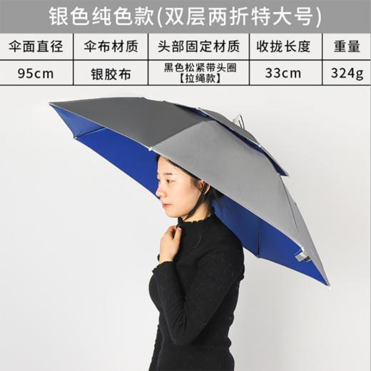 摄影人必备之-斗篷式卡子帽子 成人帽头万向多功能固定器雨伞 商品图2