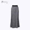 SAINT L’UCK/圣媛女装 新品时尚优雅中长款千鸟格纹压褶半身裙SA319B62 商品缩略图0