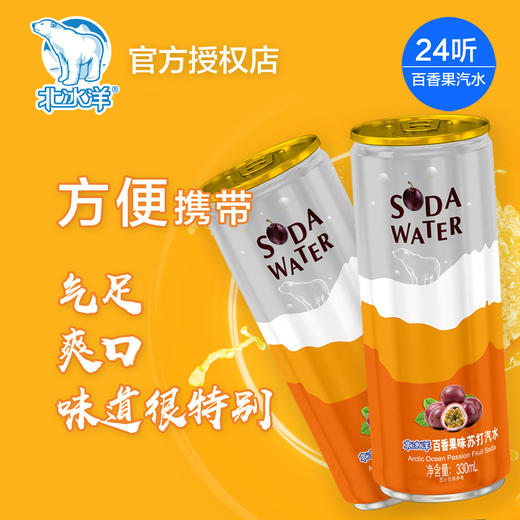 【整箱24听】北冰洋百香果味汽水330ml*24听 商品图6