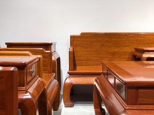 红桥红  家具严选  缅甸花梨（大果紫檀）  【弯腿 三围独板沙发 十三件套】 商品图4