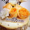 【甜久荟】鲜花蛋糕-高雅香槟色系 商品缩略图1