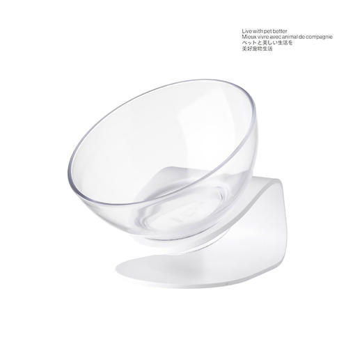 pidan吃饭喝水的碗 猫碗猫食盆猫碗架猫餐桌狗碗透明防滑角度可调 商品图4