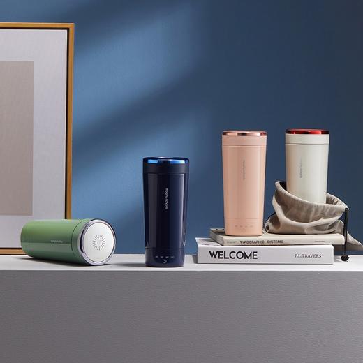 摩飞便携式烧水壶 旅行保温电热水杯 316不锈钢烧水杯随行办公加热电水壶 商品图1