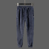 YCDZ-4016-1-K99新款男士时尚气质休闲宽松松紧腰加绒加厚保暖丝绒裤TZF 商品缩略图1