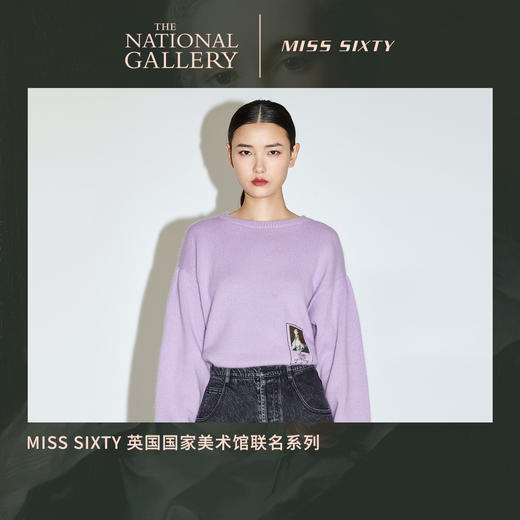 Miss Sixty2020冬季新款英国国家美术馆联名系列印花刺绣毛织衫604RJ2780000 商品图0