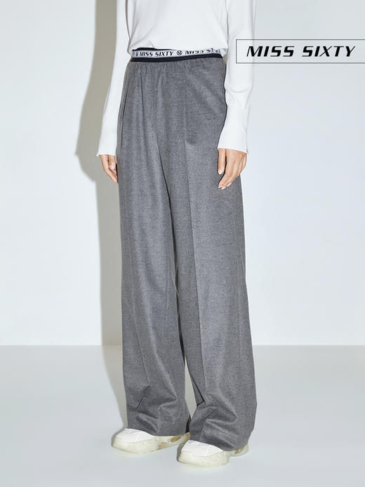 Miss Sixty2020冬季新款羊毛混纺高腰宽松阔腿裤女604PJ3100000 商品图2